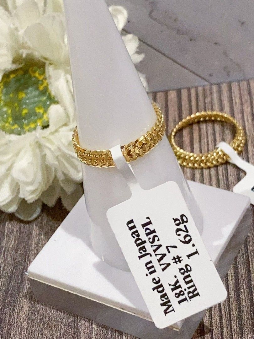 18k Japan Gold heartbitz ring (Category: Rings) located in Manila. Submitted by bhelgoldseller2ndaccount (Listing ID 1438735311, Image 1). Description: New!!✨New!!✨New!! Authentic 18k Japan Golds 💯pawnable/naisasanla 💯with high appraisal rate 💯good investment 💯Direct supplier price 👉OPEN for resellers 🌺please take time to evaluate their actual sizes and grams 👉Best panggift for all occasions ✅ Sold per grams not per piece Kya lowest price 