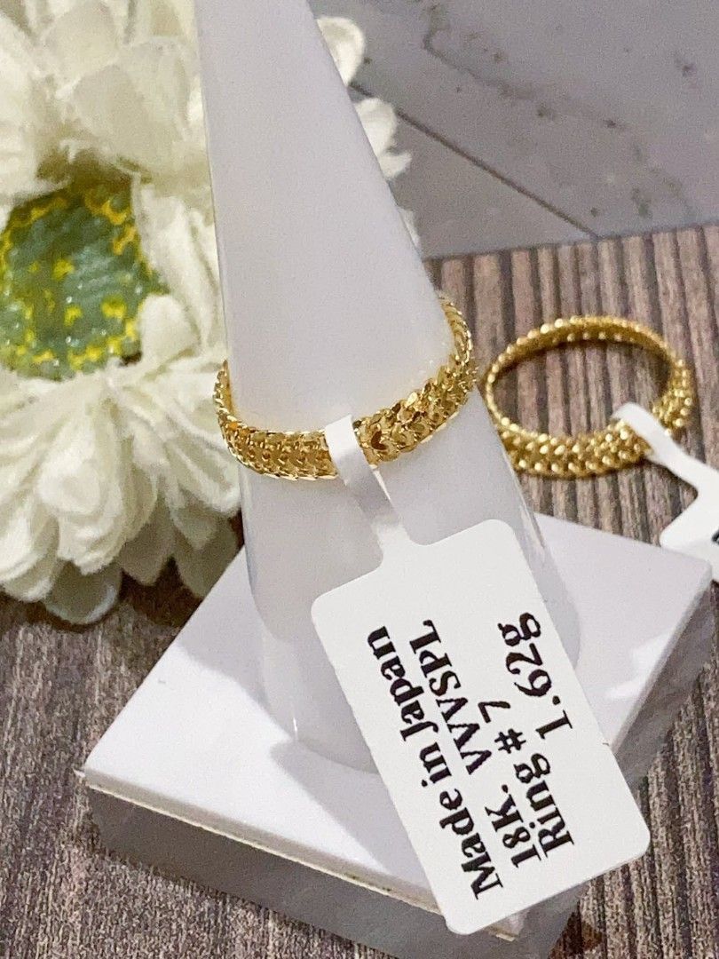 18k Japan Gold heartbitz ring (Category: Rings) located in Manila. Submitted by bhelgoldseller2ndaccount (Listing ID 1438735311, Image 2). Description: New!!✨New!!✨New!! Authentic 18k Japan Golds 💯pawnable/naisasanla 💯with high appraisal rate 💯good investment 💯Direct supplier price 👉OPEN for resellers 🌺please take time to evaluate their actual sizes and grams 👉Best panggift for all occasions ✅ Sold per grams not per piece Kya lowest price 