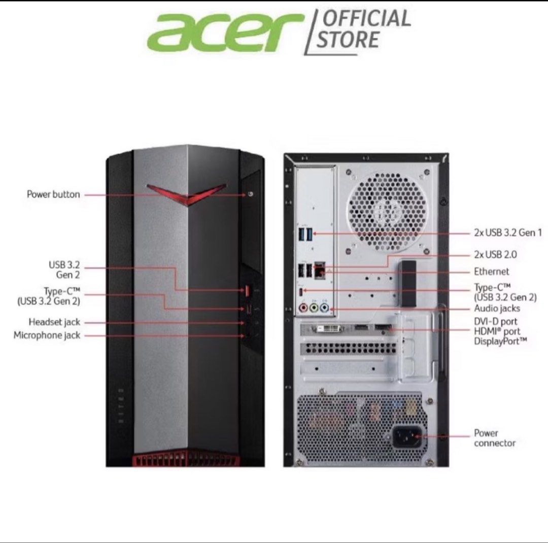Acer Nitro 50 N50-620 Gaming Desktop PC458607342660495362