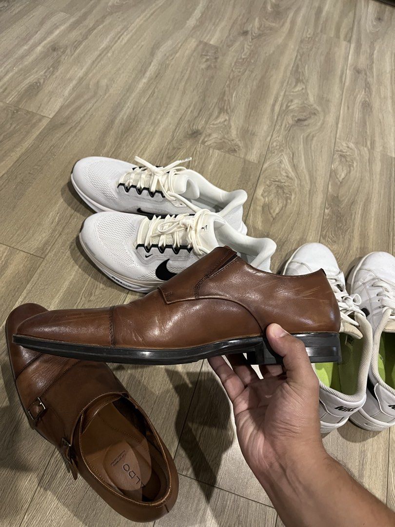 Aldo Brown Leather Monk Strap Shoes (Category: Dress Shoes) located in Cavite. Submitted by askingryan (Listing ID 1438877950, Image 2). Description: - Aldo brown leather monk strap shoes - Double buckle closure - Classic design - Black sole - Suitable for formal and casual occasions.