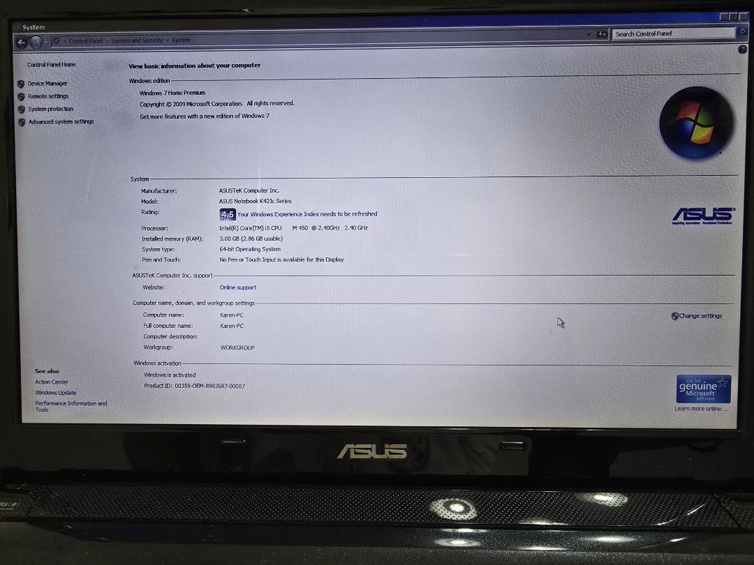 ASUS Laptop458123119606507522