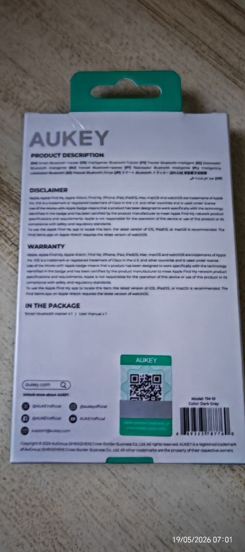 AUKEY TM-10 Track Mate 1 Smart Bluetooth Tracker458260885286440962