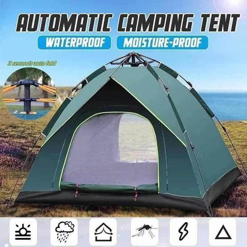 Automatic camping tent (Category: Hiking & Camping) located in Manila. Submitted by lyfrancois14 (Listing ID 1438731620, Image 1). Description: 4persons 1250 6 persons 1450 💯 Brand new We offer Cash on Delivery (COD) within Metro Manila. Same day delivery via Lalamove For nationwide orders, we ship via trusted cargo services. Full payment is required before shipping.. Pm for inquiries...