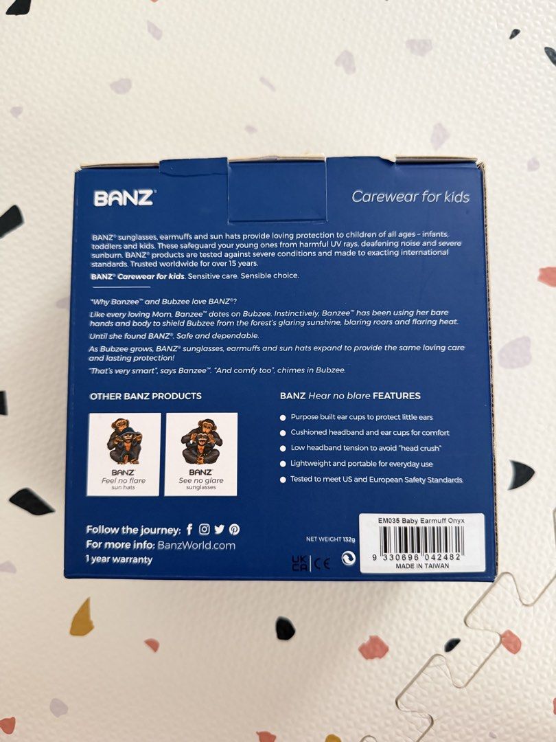 Banz Hear No Blare Earmuffs (Category: Other Babies Going Out Needs) located in Cavite. Submitted by aecrideclutter (Listing ID 1438742194, Image 2). Description: - Banz Hear No Blare earmuffs for kids (up to 3 years old). - Protects from harmful noise. - Features a cushioned headband and ear cups for comfort. - Lightweight and portable. - Meets US and European Safety Standards..