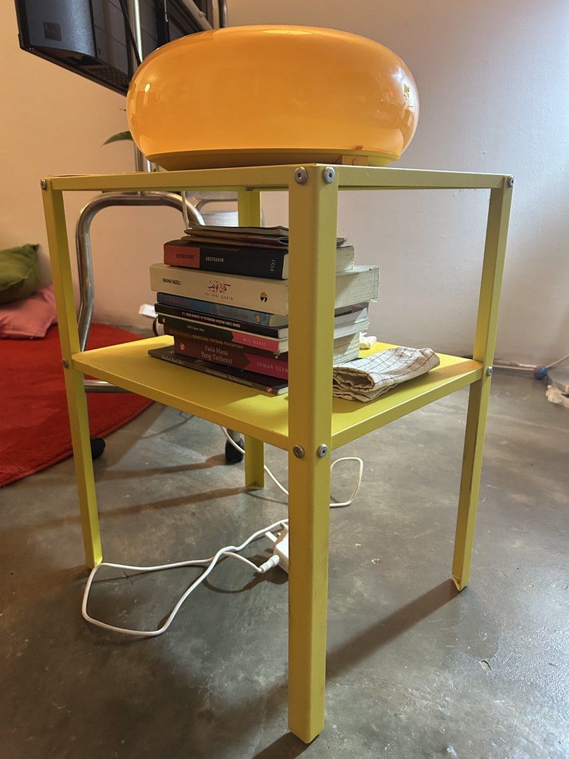 Bedside table (Category: Tables & Sets) located in Johor Bahru. Submitted by cempakasyafeqa (Listing ID 1438812213, Image 1). Description: WTS BEDSIDE TABLE SIZE 42x34cm Yellow Pickup KEMPAS JB.
