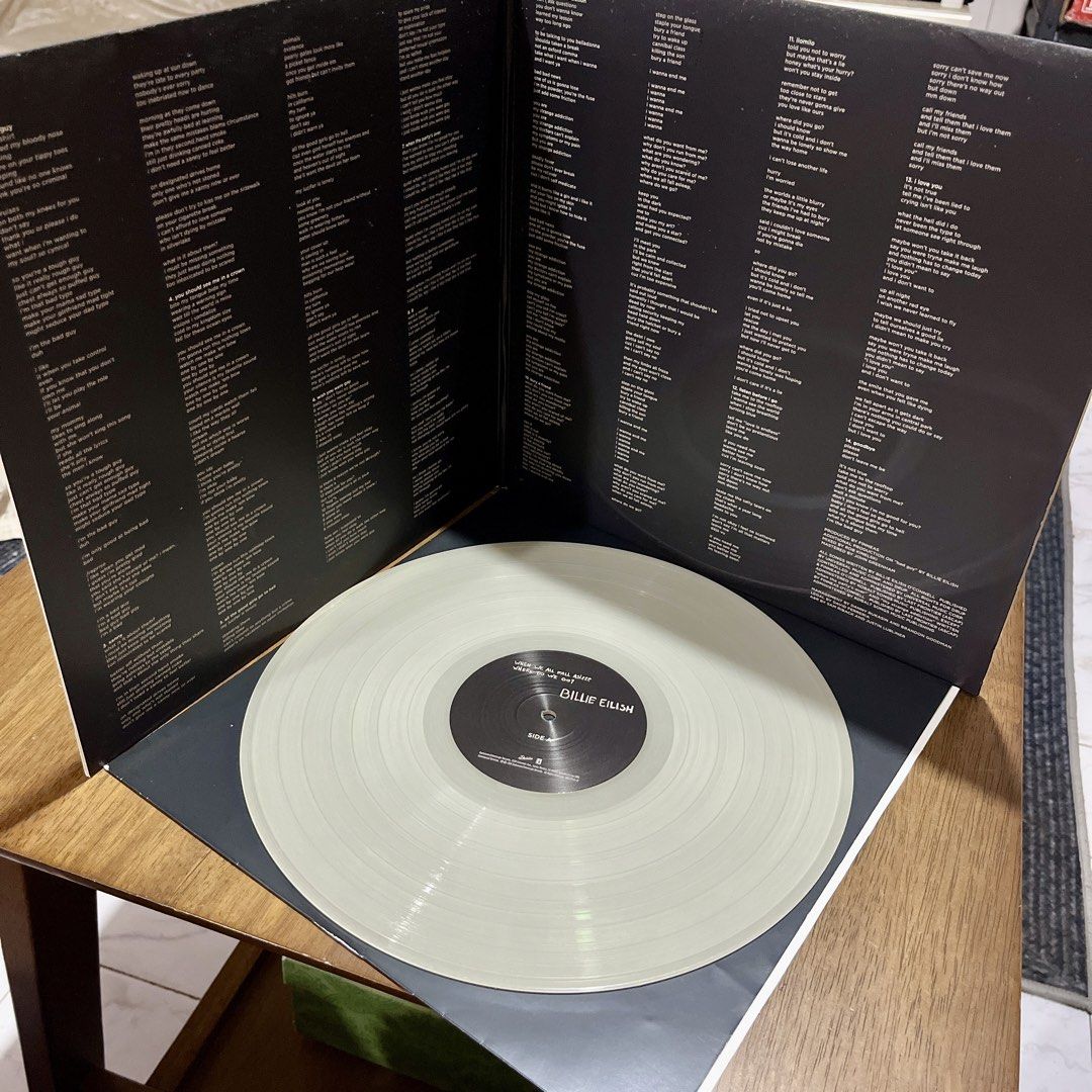 Billie Eilish - When We All Fall Asleep, Where Do We Go? Vinyl Record (Category: Vinyls) located in Makati City. Submitted by fandommerchph (Listing ID 1438849008, Image 3). Description: Perfect for vinyl record collectors and Billie fans ❤️ - Billie Eilish's "When We All Fall Asleep, Where Do We Go?" vinyl record. - Features a light-colored vinyl. - Comes with an inner sleeve containing all the lyrics. - Kindly check all photos for details, what