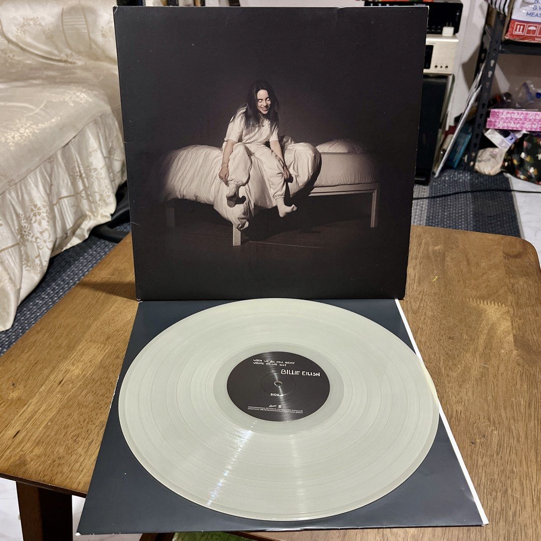 Billie Eilish - When We All Fall Asleep, Where Do We Go? Vinyl Record (Category: Vinyls) located in Makati City. Submitted by fandommerchph (Listing ID 1438849008, Image 2). Description: Perfect for vinyl record collectors and Billie fans ❤️ - Billie Eilish's "When We All Fall Asleep, Where Do We Go?" vinyl record. - Features a light-colored vinyl. - Comes with an inner sleeve containing all the lyrics. - Kindly check all photos for details, what