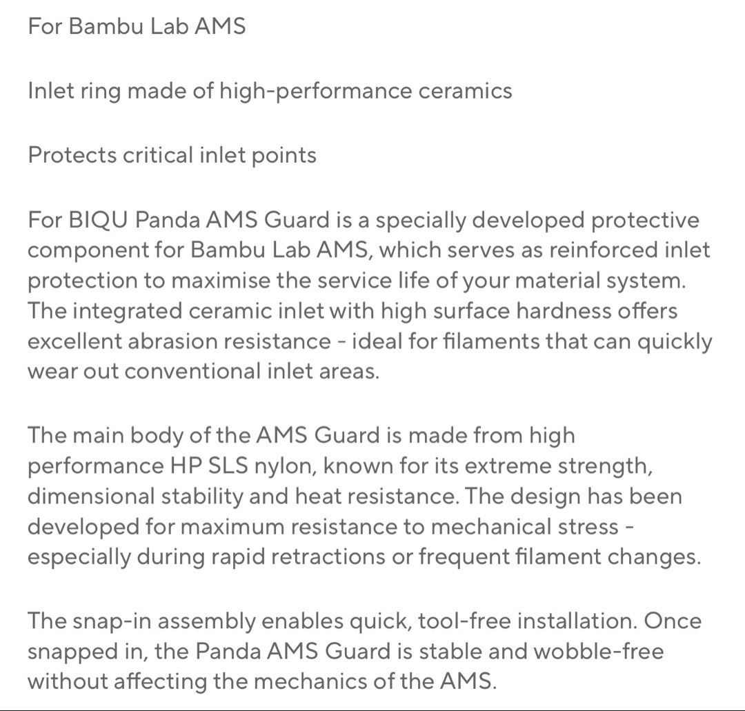 BIQU PANDA AMS GUARD FOR BAMBU LAB458719091124480001