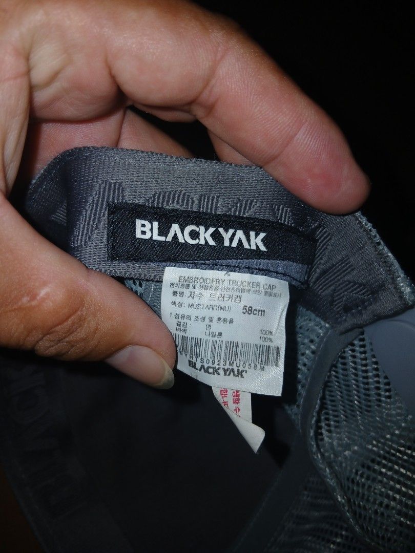 Black Yak Himalayan Original Trucker Cap (Category: Caps & Hats) located in General Santos City (Dadiangas). Submitted by afsph1996 (Listing ID 1438699168, Image 3). Description: - Black Yak cap -one size fits all - Brown front panel with "Himalayan Original" logo - Gray mesh back - Curved brim - Size: 58cm - Perfect for outdoor activities or casual wear.
