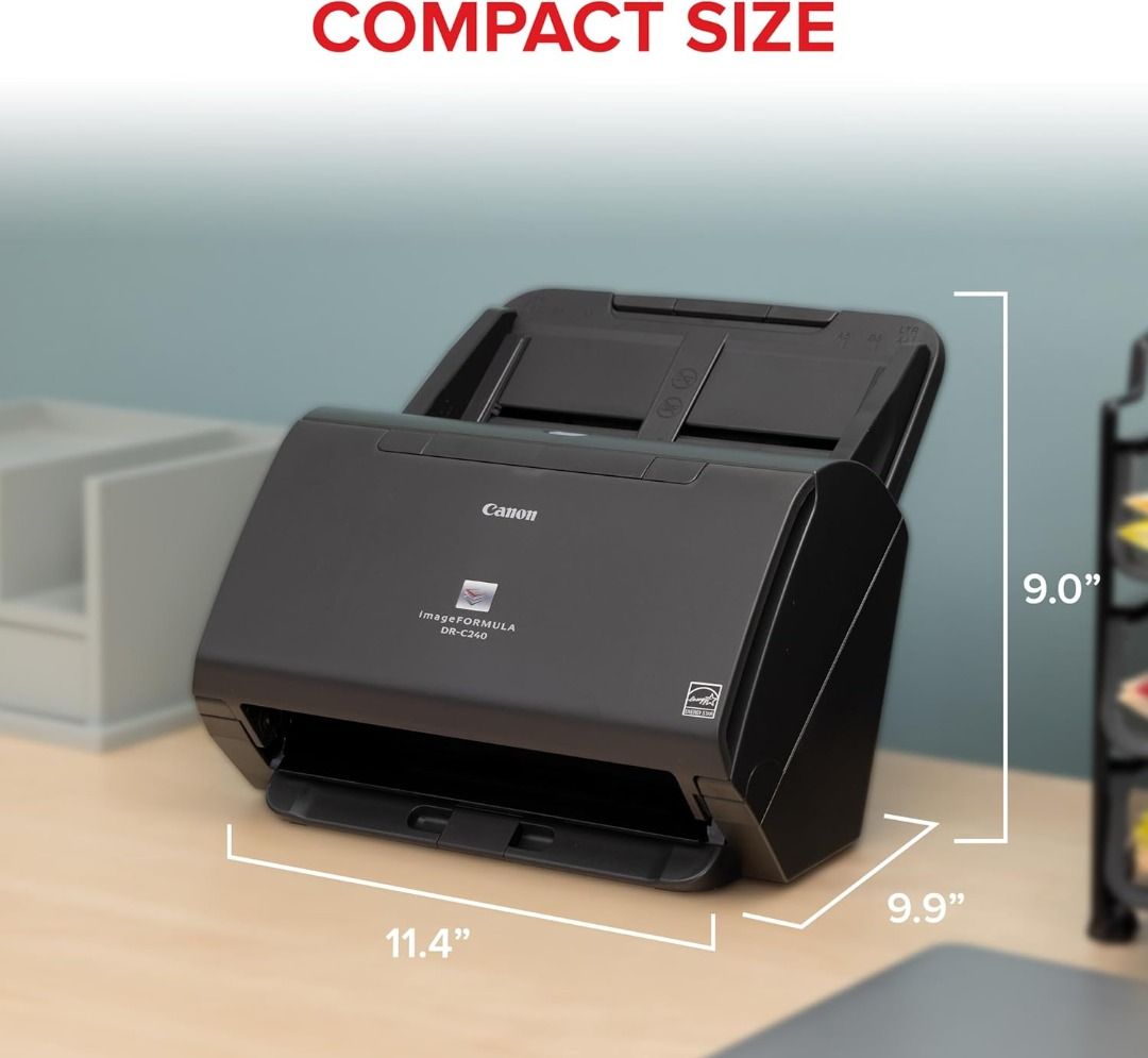 Canon DR-C240 Office Document Scanner Brand New (Category: Printers, Scanners & Copiers) located in Manila. Submitted by random_94 (Listing ID 1438754890, Image 2). Description: Product Description The Canon DR-C240 is a compact, high-speed office document scanner designed for busy work environments. This unit is brand new, sealed, and ready for immediate use. Key Features 600 dpi optical resolution for clear, detailed scans Duplex scanning – sca