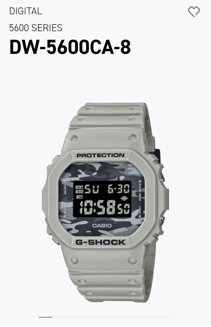 Casio G-Shock DW-5600CA-8 Digital Watch (Category: Men's Watches) located in Manila. Submitted by raymondgo06233 (Listing ID 1438707700, Image 1). Description: - Casio G-Shock DW-5600CA-8 - Shock-resistant - Water-resistant to 200 meters - Stopwatch, timer, and alarm functions - Electro-luminescent backlight with afterglow - Full auto-calendar - 12/24-hour time format.