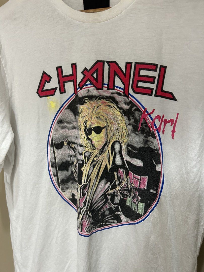 Chanel - Karl Lagerfield Bootleg Band Tee (Category: Tshirts & Polo Shirts ) located in Los Banos. Submitted by londunplaya (Listing ID 1438708049, Image 2). Description: M-L 21x29.5.