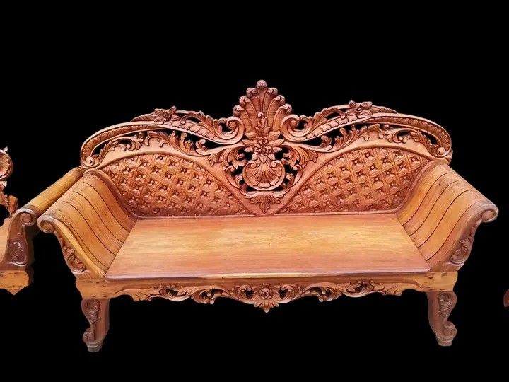Cleopatra sala set narra (Category: Sofas) located in Manila. Submitted by carmelites36250 (Listing ID 1438731277, Image 3). Description: #forsale #CleopatraSet #narrafurniture #furniturestore #HomeOfficeEssentials Cleopatra Sala Set | Narra Wood | Fully Restored Asking Price-34,500✔ Offers:Pick up/ Delivery🚚 Exquisite Cleopatra Design Motifs✔ Premium Solid Narra Timber🎯 Complete Full Restoration Work🎯 Intricate Hand-Carved Details✔❤ Rich Poli