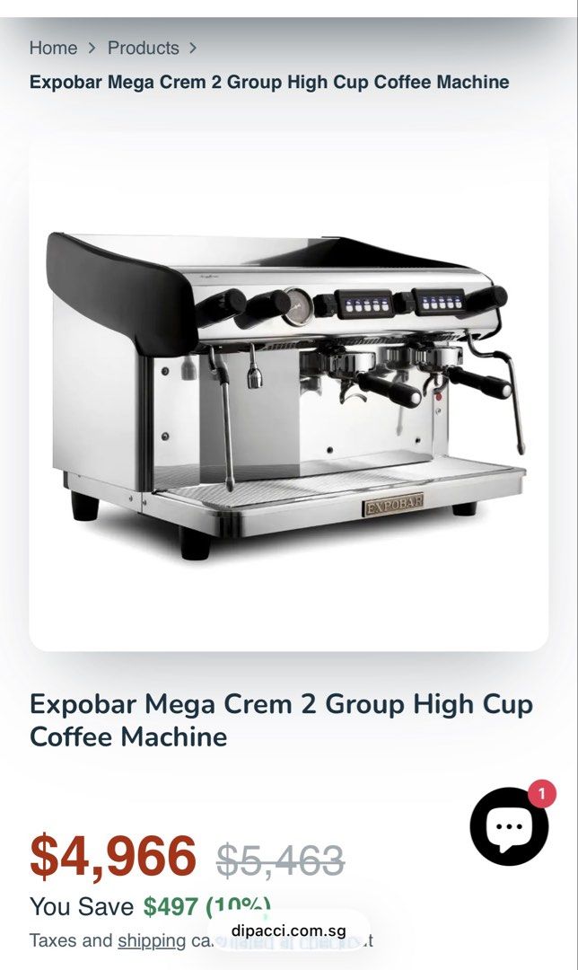 Coffee machine with grinder458667280669747200