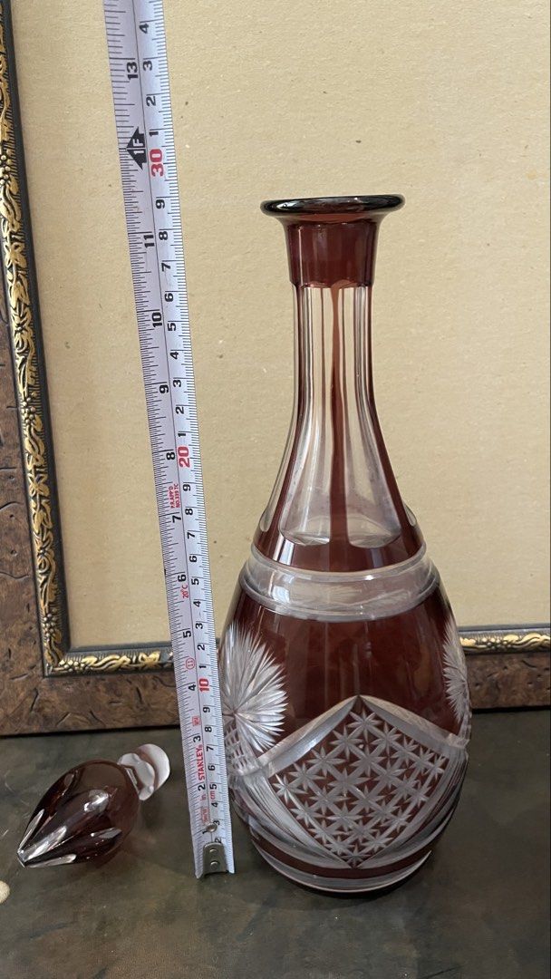 Cranberry Bohemia Crystal Decanter458309954878853124