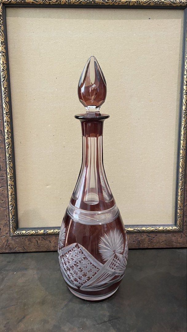 Cranberry Bohemia Crystal Decanter458309954878853120