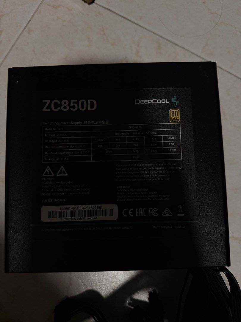 DeepCool ZC850D 850W Power Supply458722678407833601