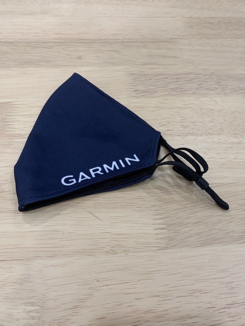 Garmin Face Mask (Category: Face Masks & Face Shields) located in Kuala Lumpur. Submitted by theyoungjedi (Listing ID 1438857220, Image 1). Description: - Navy blue Garmin face mask - Adjustable ear loops for a comfortable fit - Features the Garmin logo in white - Black interior - Made of breathable material.
