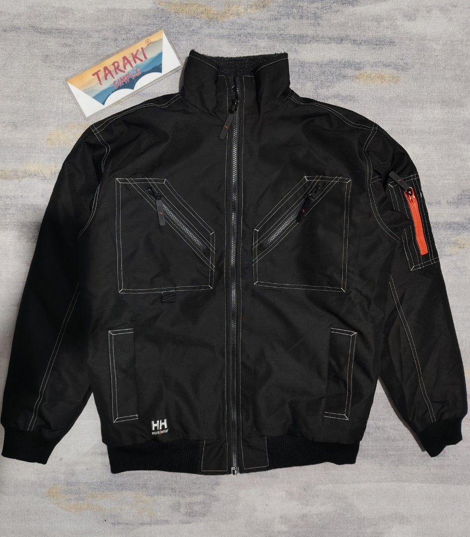 HELLY HANSEN WORKWEAR BERGHOLM SHERPA LINED JACKET BLACK (Category: Coats, Jackets and Outerwear) located in Baguio. Submitted by igorotak.111.taraki.com (Listing ID 1438713500, Image 1). Description: FS HELLY HANSEN BERGHOLM WORKWEAR JACKET AS NEW NO ISSUES SOLID NITO ♥️ L-26.5 W-22 CAN FIT M-L CAN DO This pile-lined Bergholm Jacket is fully functional for activity-driven workers on outdoor jobsites. Lined and insulated against cold temperatures