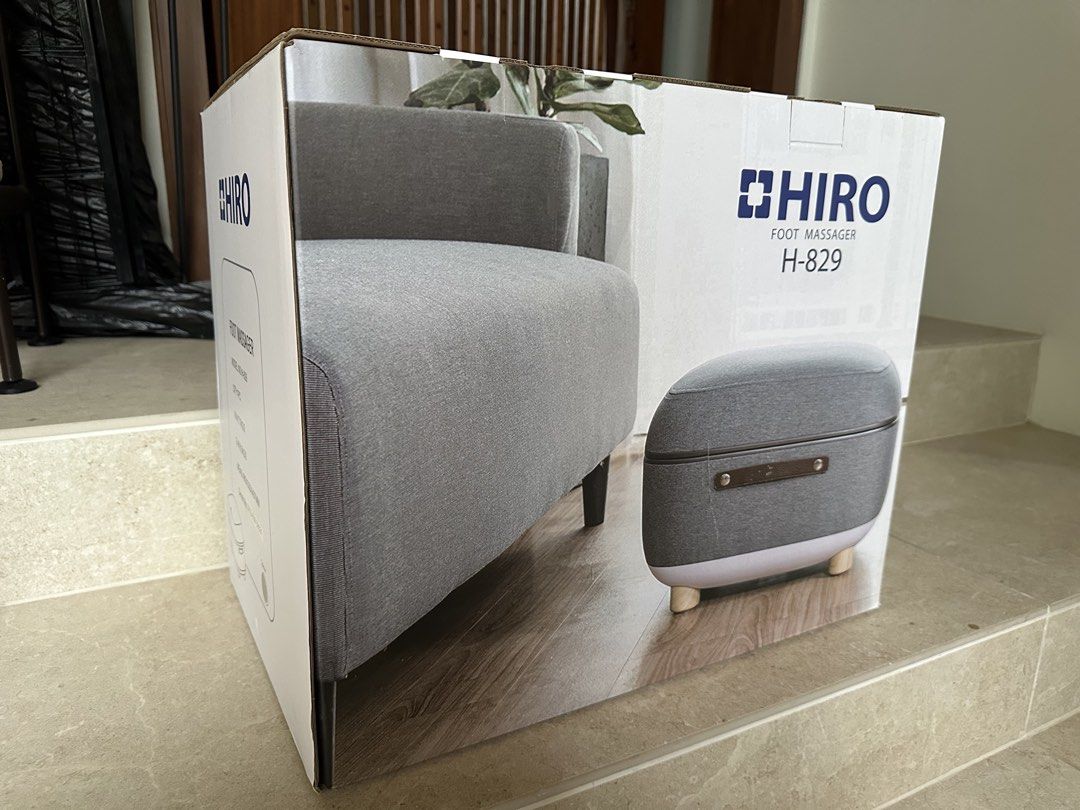 Hiro Foot Massager H-829 (Category: Massage Devices) located in Taguig. Submitted by veribriefdeclutters (Listing ID 1438795958, Image 1). Description: - Hiro Foot Massager H-829 - Original box included - Dimensions: 480x330x407mm - Net Weight: 7.7kg - Gross Weight: 8.5kg - Serial Number: 0923-FM-29531 - Single unit Never opened. Never used. .