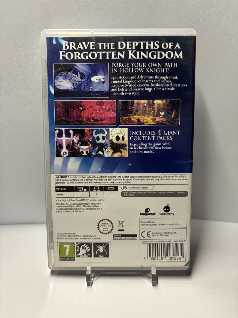 Hollow Knight Nintendo Switch (Category: Nintendo) located in Balanga. Submitted by tdn_wel (Listing ID 1438839709, Image 2). Description: RFS: Hindi na po nagagamit😊.
