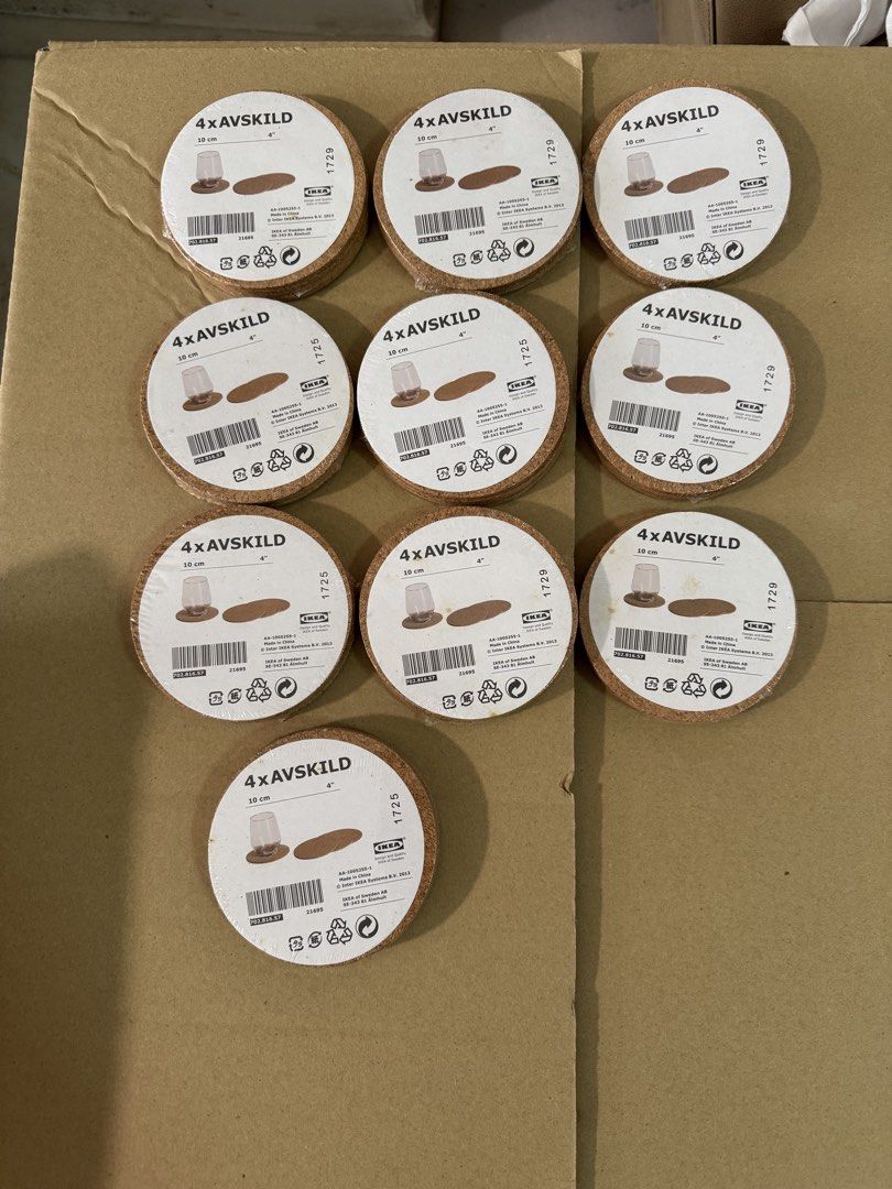 IKEA 4xAVSKILD Cork Coasters458432261118371840