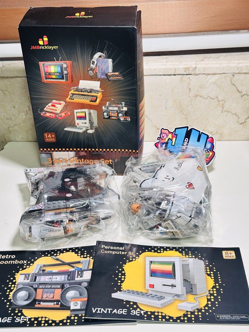 JMBRICKLAYER Vintage Set Brandnew (Category: Toys & Games) located in Rizal. Submitted by jandhplayground (Listing ID 1438849839, Image 1). Description: Complete, Like new. Sealed.