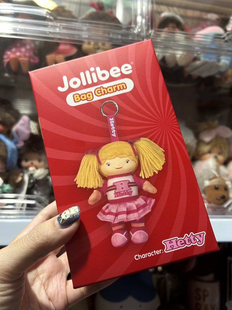 SEALED! JOLLIBEE HETTY BAG CHARM (Category: Character Goods) located in Quezon City. Submitted by kitsune.treasures (Listing ID 1438716718, Image 3). Description: Brand new! Pwedeng sealed or open to check before ship out. J&T and Lalamove only. Location: Quezon City.