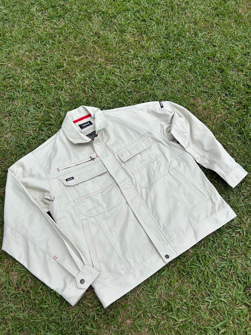 KANSAI YAMAMOTO WORKWEAR (Category: Coats, Jackets and Outerwear) located in Baguio. Submitted by raggedgarbs (Listing ID 1438840223, Image 2). Description: Kansai yamamoto Size:Meduim Good condition Perfect for work and casual ₱550+Shipping fee.