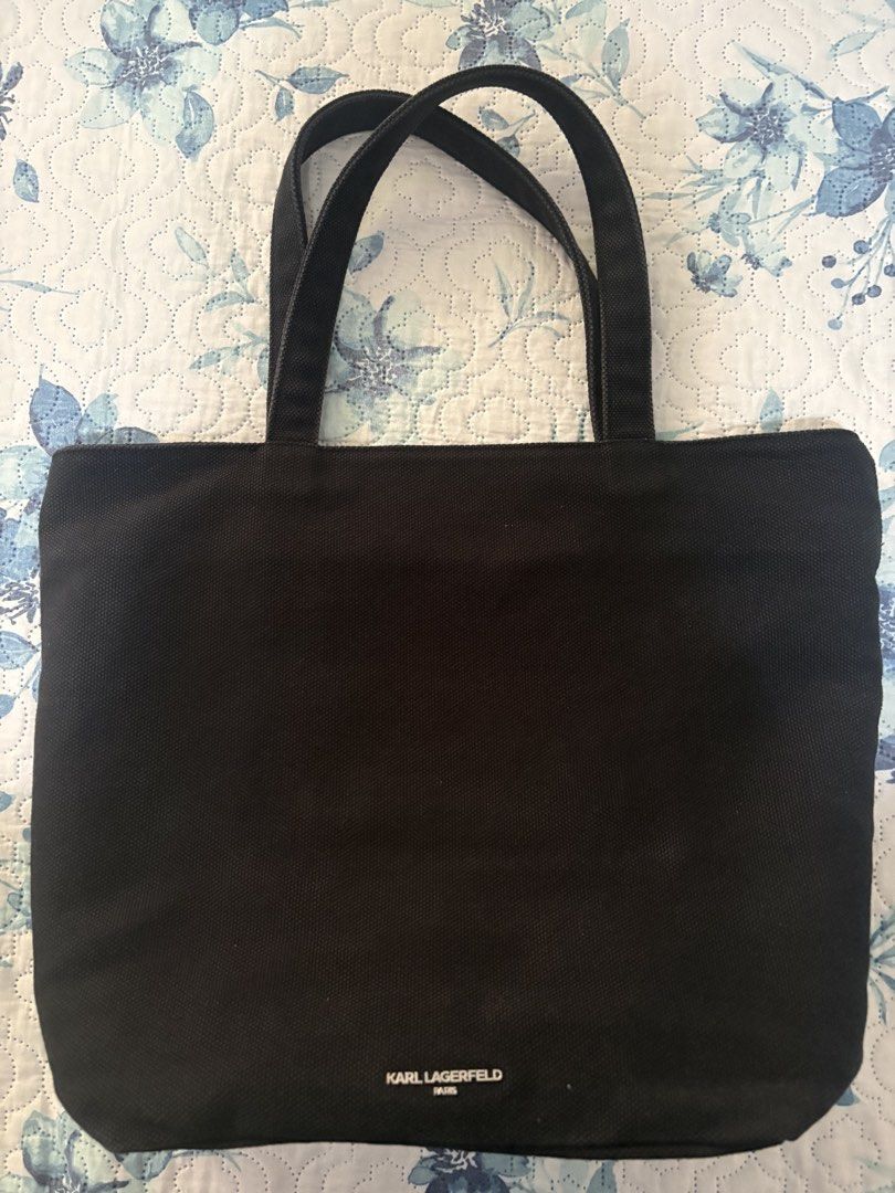 Karl Lagerfeld Paris Tote Bag (Category: Luxury Bags & Wallets) located in Antipolo. Submitted by theeditedcloset (Listing ID 1438738167, Image 2). Description: - Karl Lagerfeld Paris tote bag - Authentic! Bought in outlet in San Francisco, CA - Black color - Interior pocket for organization - High quality and very durable - Perfect for school/office! .