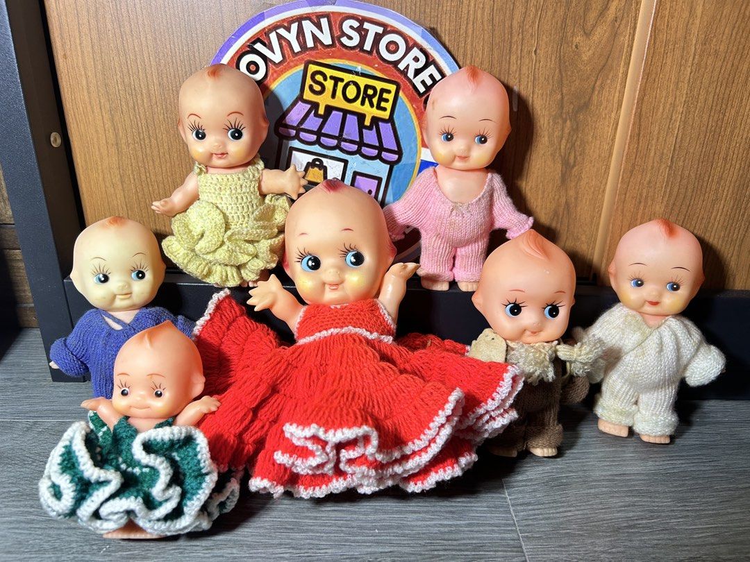 kewpie cutie dolls (authentic) 7 pcs take all! (Category: Designer & Blind Box Toys) located in Caloocan City. Submitted by rovynstore30 (Listing ID 1438843126, Image 1). Description: take all 7 pcs. authentic may mga markings japan surplus items as is, what you see is what you get mod: lalamove or shoppe checkout payment via gcash .