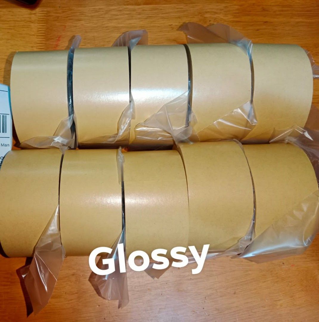 Kraft paper tapes (Category: Craft Supplies & Tools) located in San Mateo. Submitted by annecruzh14891 (Listing ID 1438700162, Image 2). Description: Strong, durable, and eco-friendly kraft paper tape perfect for packaging, sealing boxes, crafts, and shipping needs. ✅ 25 meters length ✅ 2 inches width ✅ Strong adhesive hold ✅ Available in Glossy & Matte (writable) ✅ Neat and professional packaging look ✅ Ideal for online sellers, offices, schools
