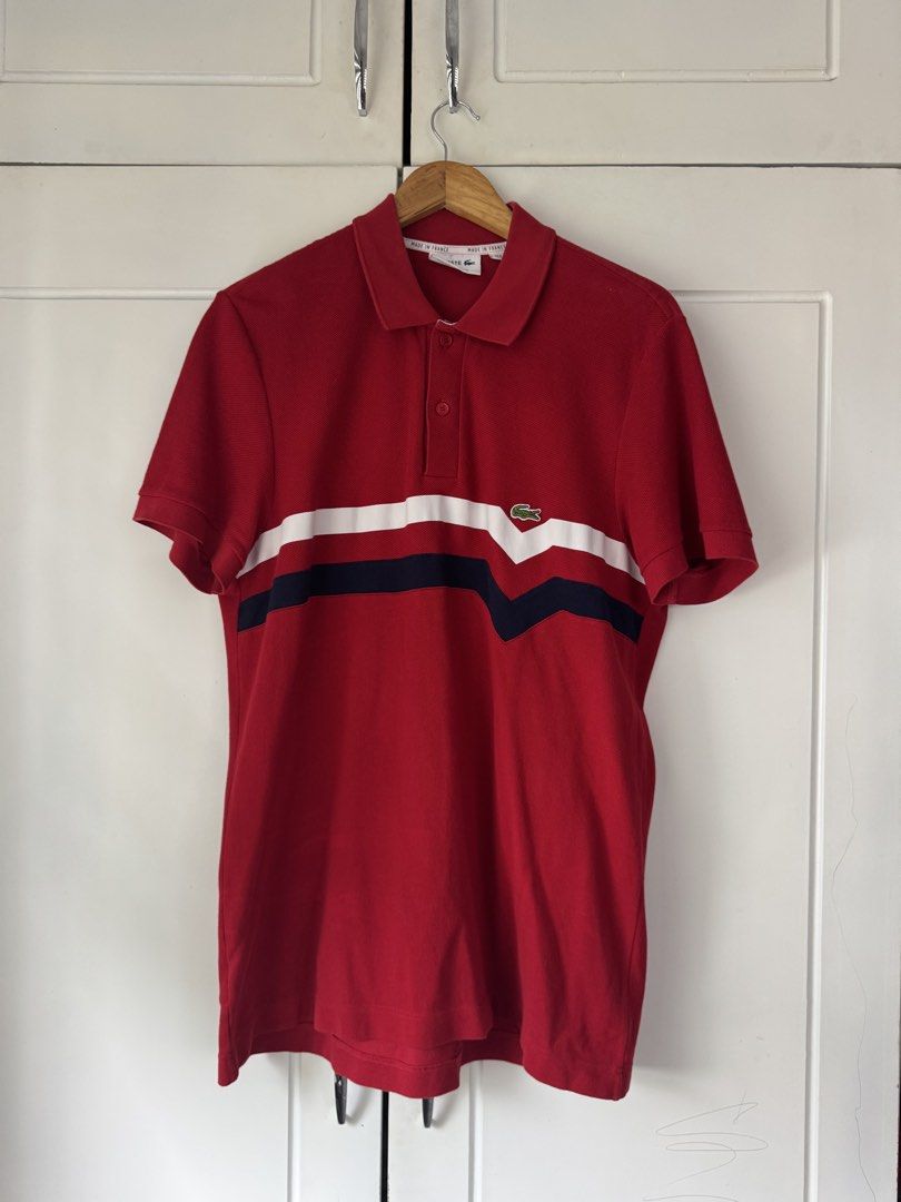 Lacoste polo shirt (Category: Tshirts & Polo Shirts ) located in Manila. Submitted by rcxp_ (Listing ID 1438730974, Image 1). Description: Super good conditon. Red pa, hindi kupas..