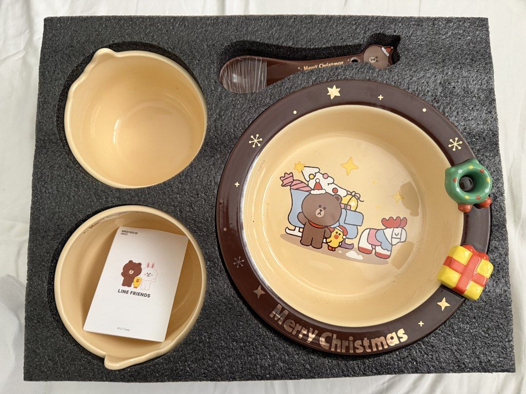 LINE FRIENDS Christmas Tableware Set for 2458201247955691523