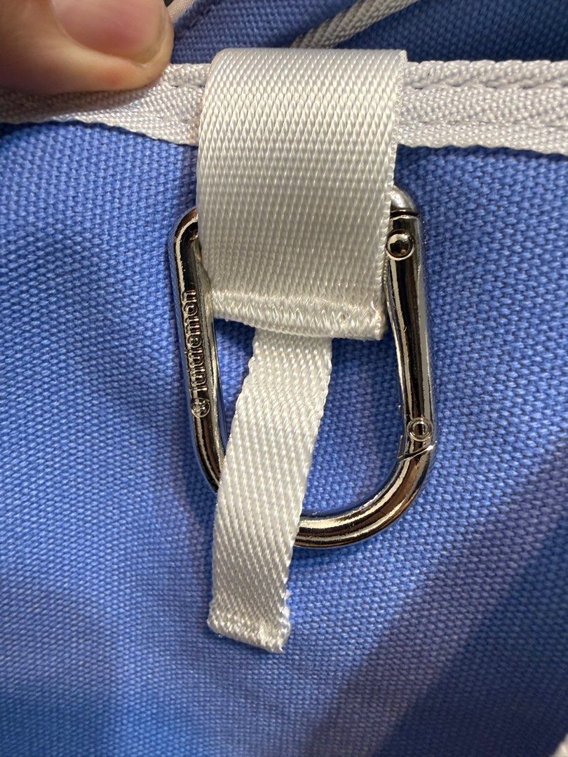 Lululemon tennis/pickleball bag (Category: Luxury Bags & Wallets) located in Manila. Submitted by caroerion97397 (Listing ID 1438846943, Image 3). Description: Lululemon racket bag Dimensions: 31cm x 15.5cm x 42cm (12.2” × 6.1” × 16.5”) Strap length when fully extended: 150cm (59”) Volume: 19L • Carry it by the handles or use the adjustable, removable strap to wear it as a backpack or over the shoulder • Side drop-in pockets fit a water bottle an