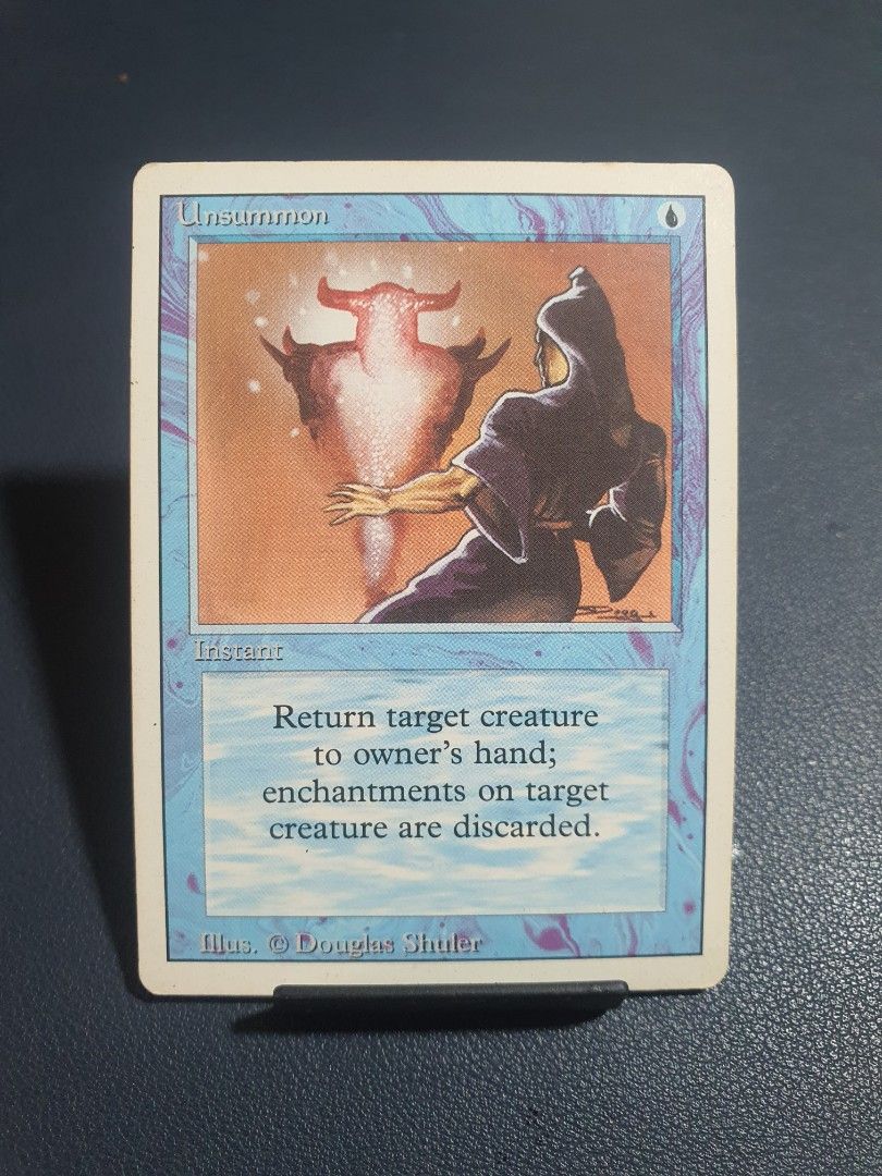 Magic: The Gathering - Unsummon Card Revised Edition MTG (Category: Raw Singles) located in Manila. Submitted by _mugen24 (Listing ID 1438746197, Image 1). Description: - Magic: The Gathering Unsummon card - MTG - Revised Edition Can be delivered by Lalamove, Grab or J&T Shipping fee shouldered by buyer MOP: GCash, Gotym, BDO, Maya, Maribank.