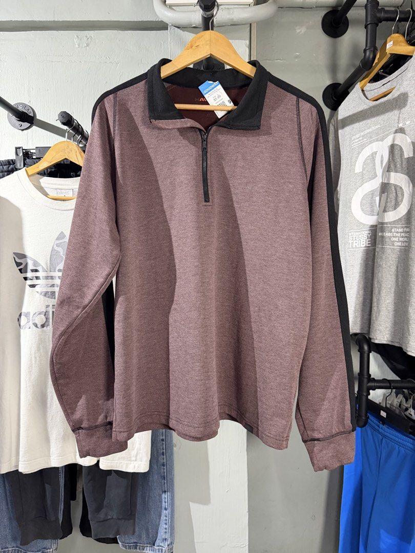 Men's Pullover with Zipper (Category: Coats, Jackets and Outerwear) located in Calamba. Submitted by rummaged.ph (Listing ID 1438802480, Image 1). Description: Width: 23” Length: 27” Size: Large to XL No issue Condition: 9.8/10 TAKE NOTE: 📌 Color may vary due to lighting. 📌 Manage your expectations, these items are thrifted. 📌 Want more detailed photos? Message US. 📌 No when-worn photos available. SJ23.