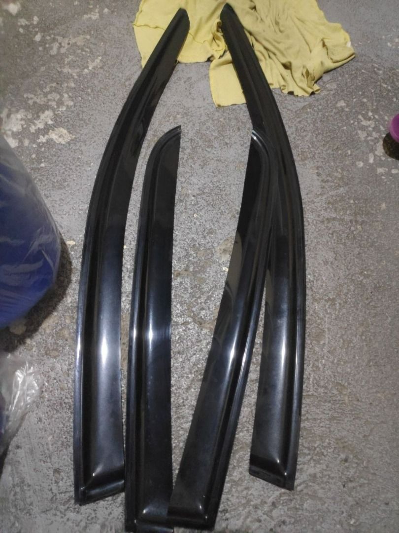 Mitsubishi Mirage Window Visor for Hatchback (Category: Body Parts and Accessories) located in Angeles City. Submitted by ben91wallace (Listing ID 1438799055, Image 2). Description: For sale, Rain Visor for Mirage Hatchback Price: 300 only No to swap Pm nalang Location: Fiesta Mining Pandan - Window visors for Mitsubishi Mirage - Deflects rain and wind - Allows ventilation in all weather - Made of durable black plastic - Custom fit for Mirage win