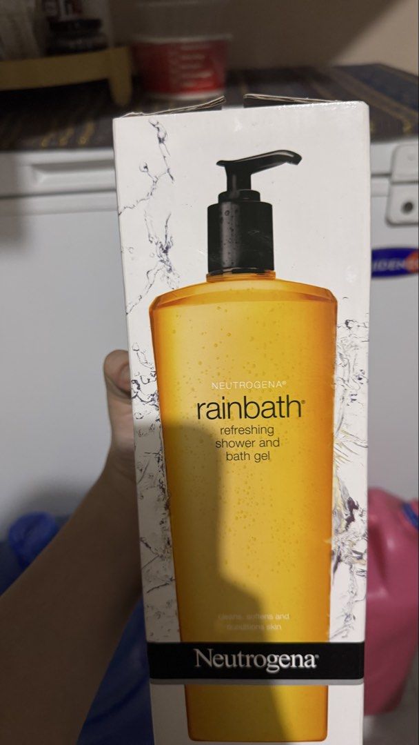 Neutrogena Rainbath Refreshing Shower and Bath Gel (Category: Bath) located in Manila. Submitted by lovejas.mnl (Listing ID 1438876327, Image 2). Description: - Neutrogena Rainbath refreshing shower and bath gel. - Cleanses, softens, and conditions skin. - Large 32 fl oz (946 mL) bottle. - Brand new, in original packaging. - Natapon ng onti sa box (gift from US) .