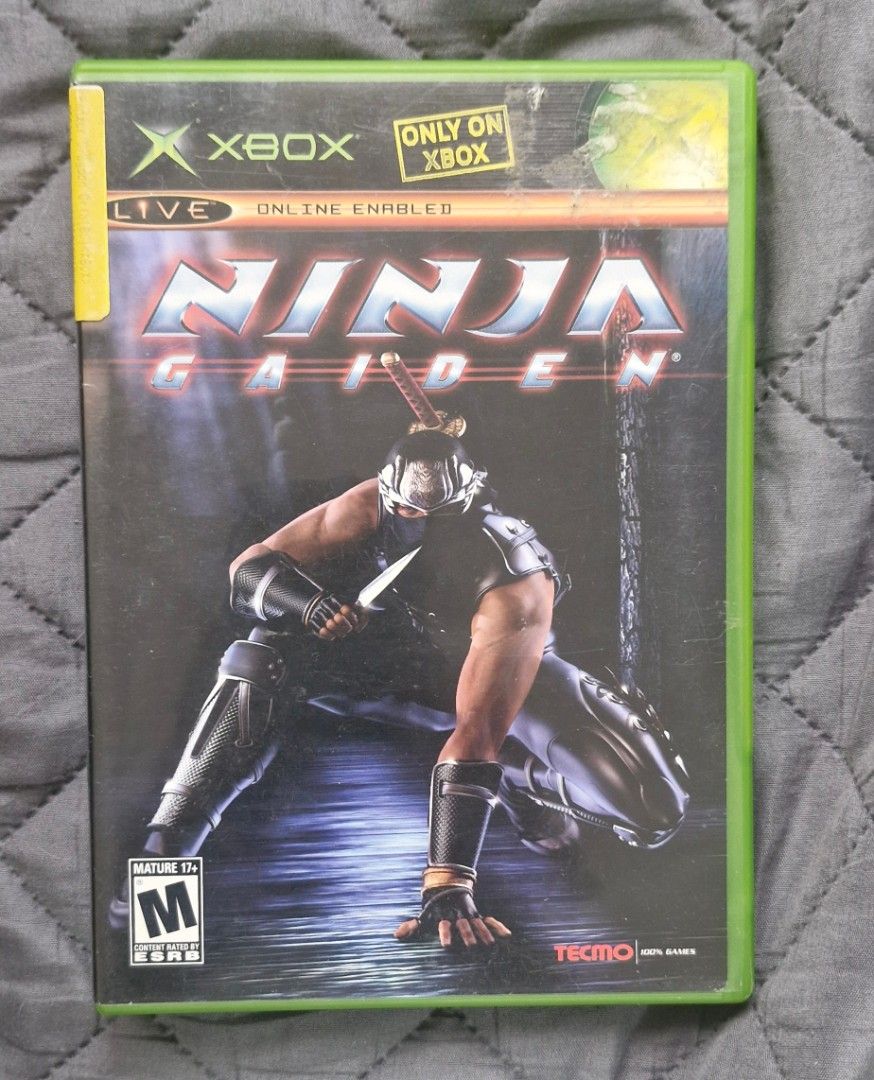 Ninja Gaiden Xbox Game (Category: Xbox) located in Quezon City. Submitted by ire_bunei (Listing ID 1438764658, Image 1). Description: - Ninja Gaiden for Xbox - Includes game disc and manual - Rated M (Mature 17+) - Green case - Online enabled - Published by Tecmo.