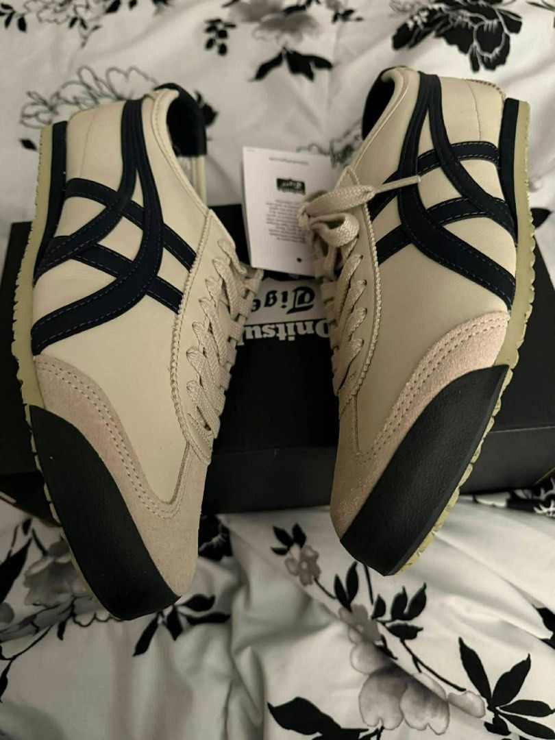 Onitsuka Tiger Mexico 66 Birch/Peacoat (Category: Sneakers) located in Manila. Submitted by granddeer_7635ed (Listing ID 1438818064, Image 1). Description: For sale: Onitsuka Tiger Mexico 66 birch/peacoat US Unisex size: 7 1/2 US Women size: 9 Selling price: 8000 (may bawas basta sure buyer) RFS: Wrong size Never been used, sinukat lang po. may bawas pa sa sure buyer .