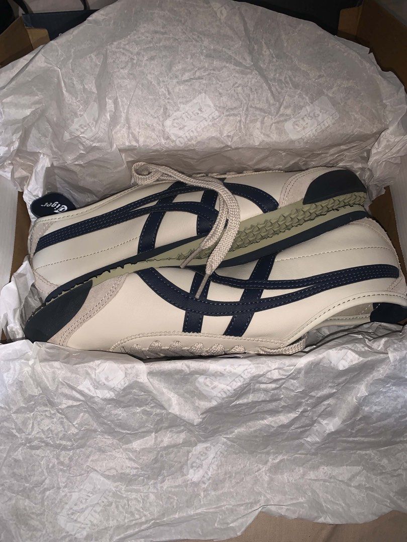 Onitsuka Tiger Mexico 66 Birch/Peacoat (Category: Sneakers) located in Manila. Submitted by granddeer_7635ed (Listing ID 1438818064, Image 3). Description: For sale: Onitsuka Tiger Mexico 66 birch/peacoat US Unisex size: 7 1/2 US Women size: 9 Selling price: 8000 (may bawas basta sure buyer) RFS: Wrong size Never been used, sinukat lang po. may bawas pa sa sure buyer .