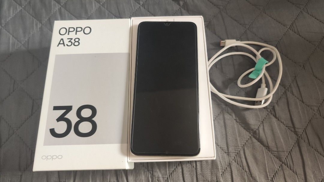 Oppo A38 (Category: Samsung) located in Cavite. Submitted by nesstuffandeverything (Listing ID 1438736744, Image 1). Description: used last yr months only.