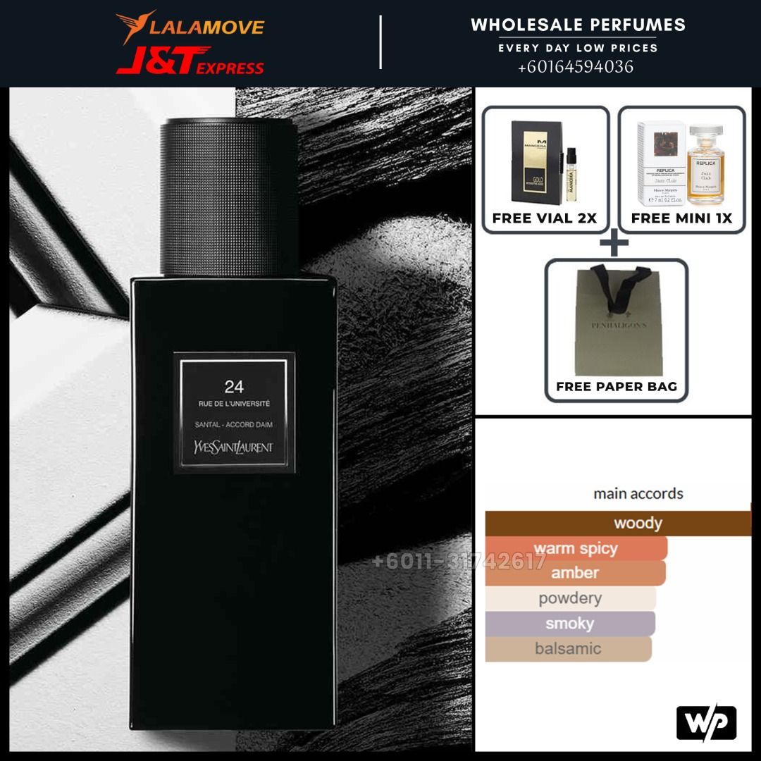 [ORIGINAL] YSL 24 RUE DE L'UNIVERSITE EDP FOR MEN 125ML, Beauty ...