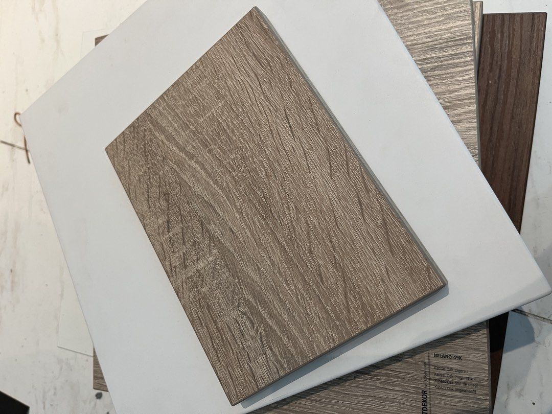 Solid Panels ( Mixed colours) (Category: Wall Decor) located in Shah Alam. Submitted by wear4lyfe (Listing ID 1438753807, Image 3). Description: - Assorted panels chip wood - Colour and finishes will be mixed and random (wood grain & solid colours) - Size 30cm x 30cm - Perfect art & design projects -Rm5 each panel ( minimum 10 panels each order) -Self pickup area Ara Damansara.