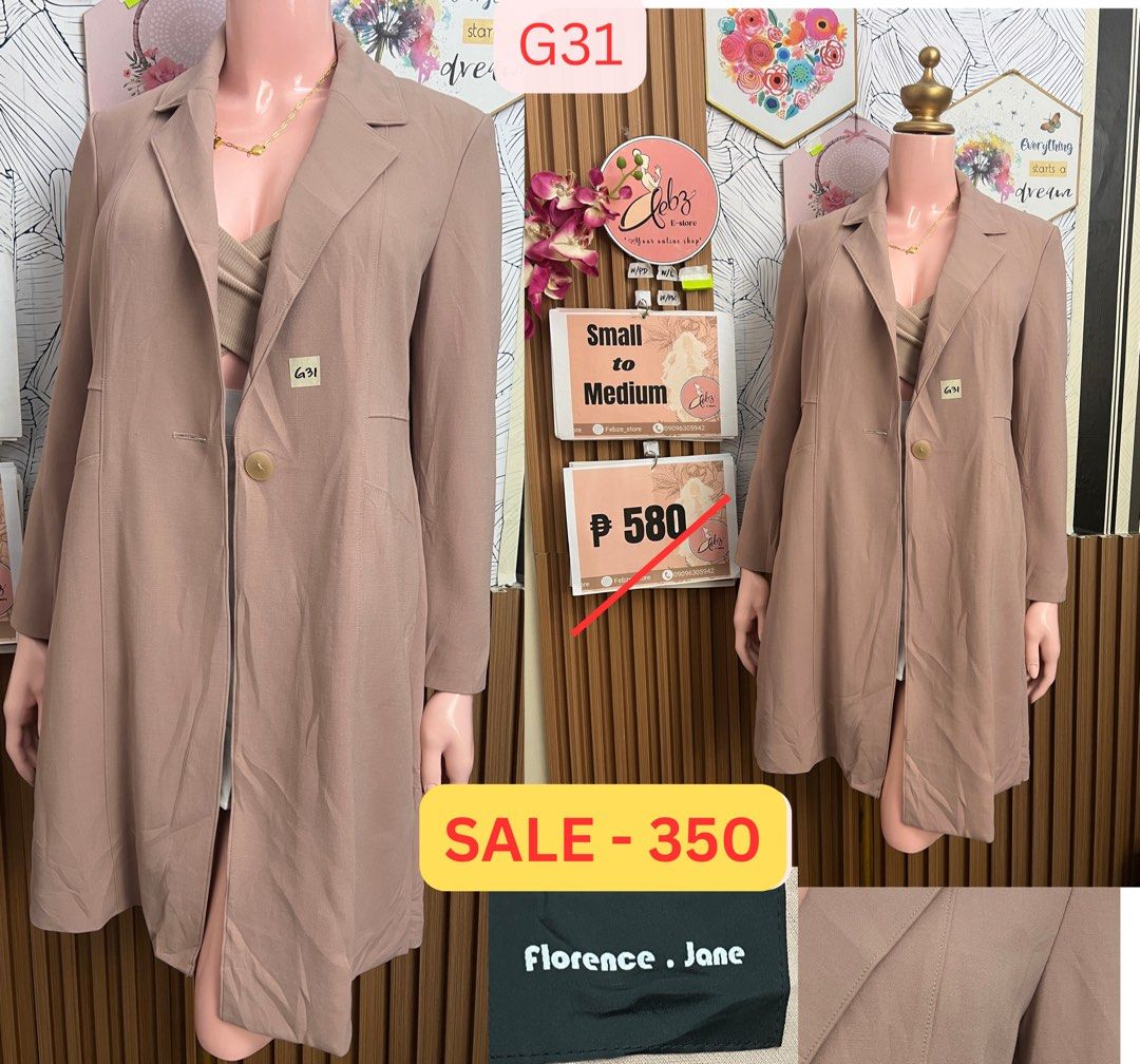 Pink long blazer coat Sale (Category: Coats, Jackets and Outerwear) located in Talisay. Submitted by frentuma (Listing ID 1438695613, Image 1). Description: VISIT MY FB PAGE FEBZ E-STORE FOR MORE ITEMS 💕💕🛍️🛍️ Like new Preloved price and size indicated each picture 👍 like and follow fb page Febz e-store for more available items 📌Location Deca Dumlog Talisay Cebu Cebu buyer- delivery maxim add delivery fee or pick.up (Near location) 🌟 Outsid