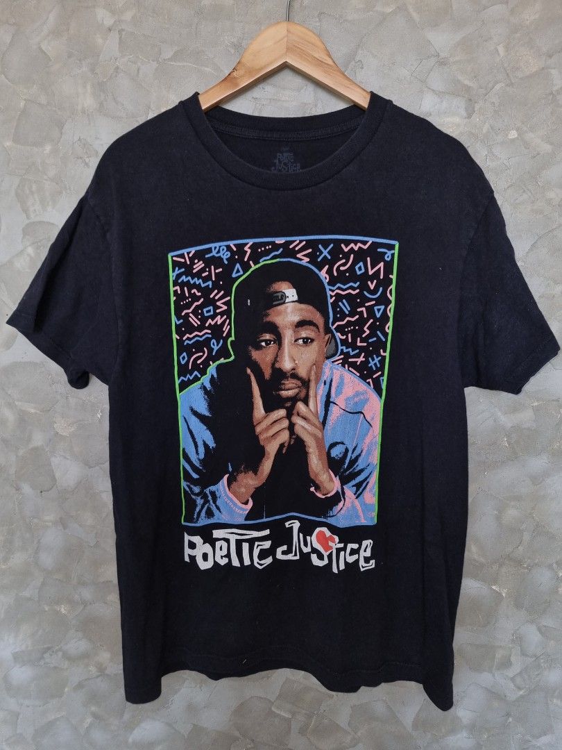 Poetic Justice Tupac Graphic Tee - Large (Category: Tshirts & Polo Shirts ) located in Manila. Submitted by solotrifting (Listing ID 1438761235, Image 1). Description: - Tupac Shakur "Poetic Justice" graphic on the front. - Size: Large - Material: 100% Cotton - Style: Crew neck, short sleeves - Features the words "Poetic Justice" in the graphic..