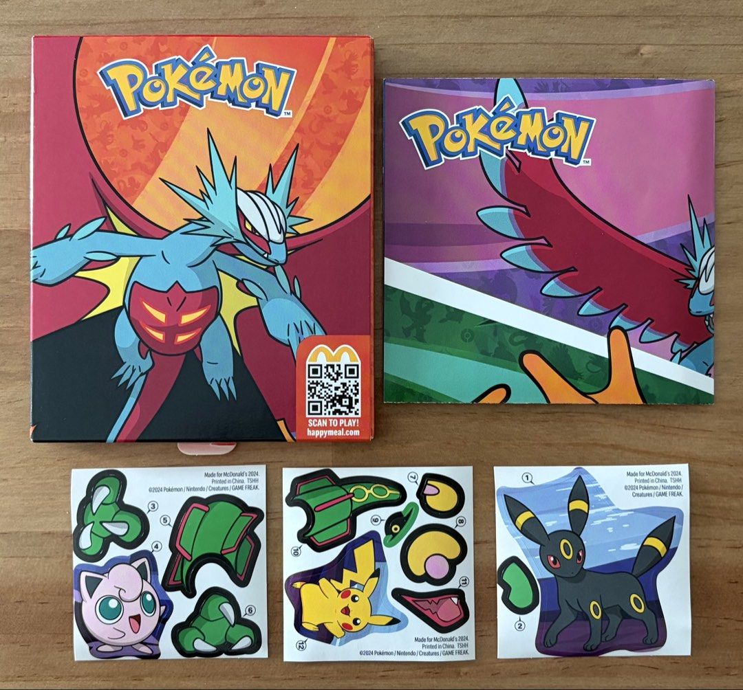 Pokemon X McDonalds (Mcdo) | Sticker Activity Sheet | Roaring Moon & Hydreigon (Category: Character Goods) located in Manila. Submitted by cardlab (Listing ID 1438772160, Image 3). Description: Items are 💯 authentic/ original/ legit. Packaging: ✔️ Plastic cover ✔️ Cardboard ✔️ Bubble wrap NOTE: • Playset/ Sheets are raw • NO cards/ tcg included • Actual pics/ photos Shipping: ✅ JNT / LBC ✅ Sdd (Grab, Lalamove, etc.) - Book your own at buyer's ri