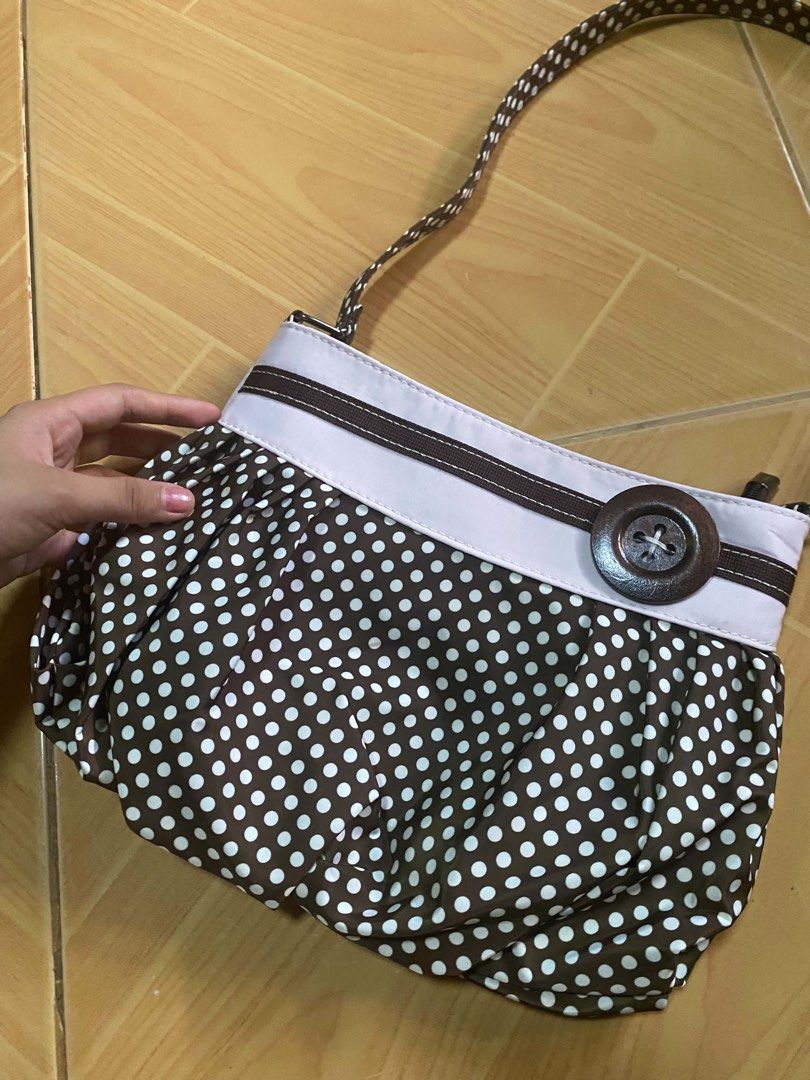 Buttercup bag Polka Dot Shoulder Bag Ellis button bag dumpling bag pink brown bag neapolitan bag (Category: Shoulder Bags) located in Porac. Submitted by readmyaboutfirst (Listing ID 1438754054, Image 2). Description: .