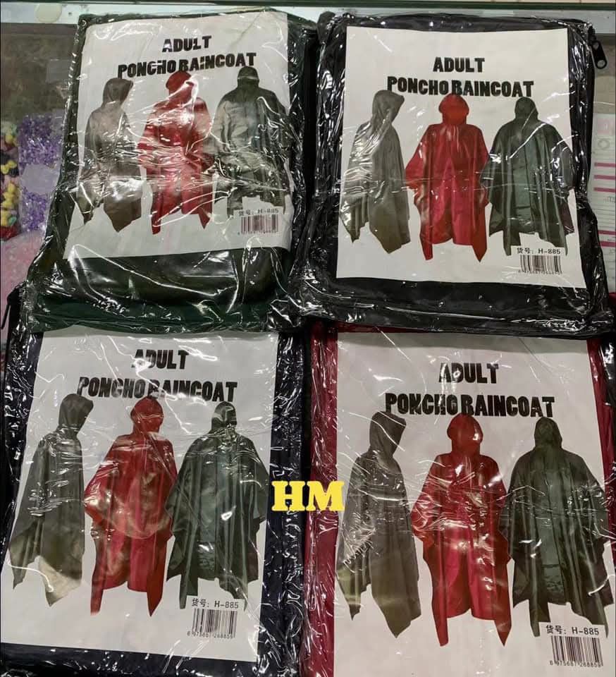 poncho adult raincoat (Category: Everything Else Others) located in Manila. Submitted by yzcartph (Listing ID 1438779604, Image 1). Description: 💯 BRAND NEW/ COD 👉 Same day delivery 🚚 Lalamove / We move / Grab / Angkas padala 📍Manila.